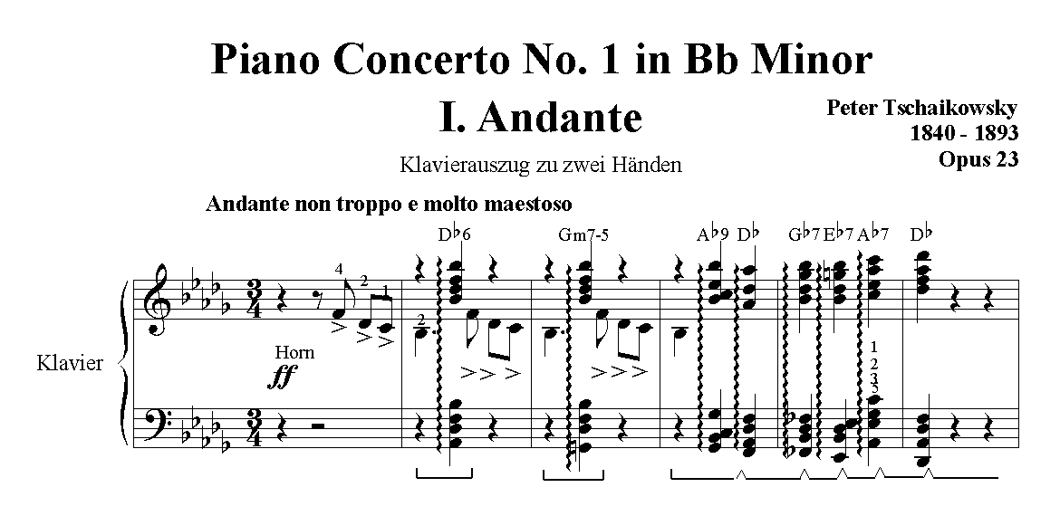 Klavierkonzert Nr. 1 in Bbm – Vorschau