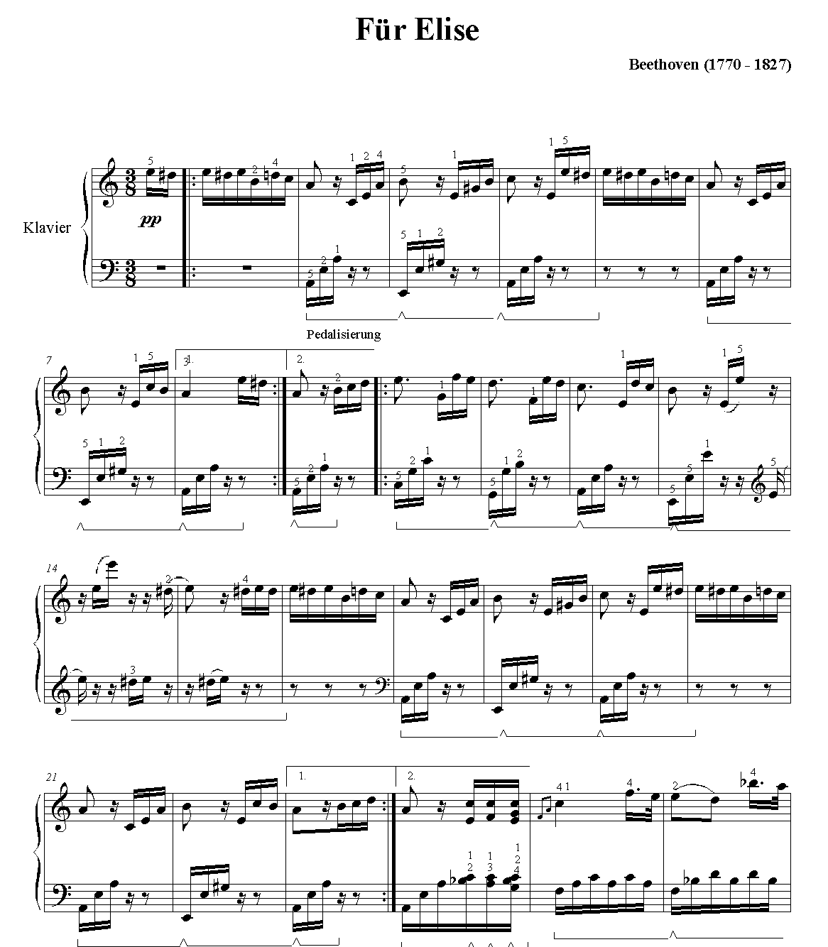 Für Elise – Vorschau