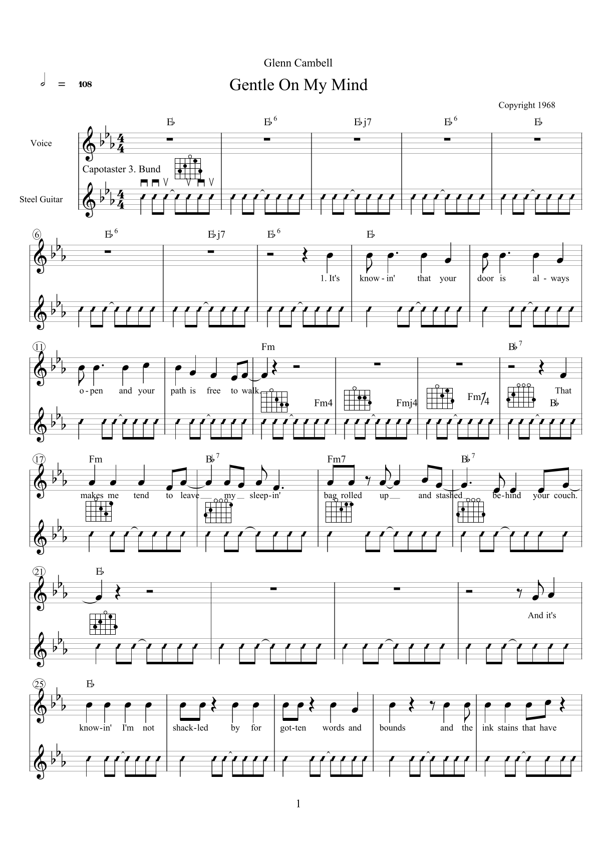 Gentle On My Mind – Vorschau