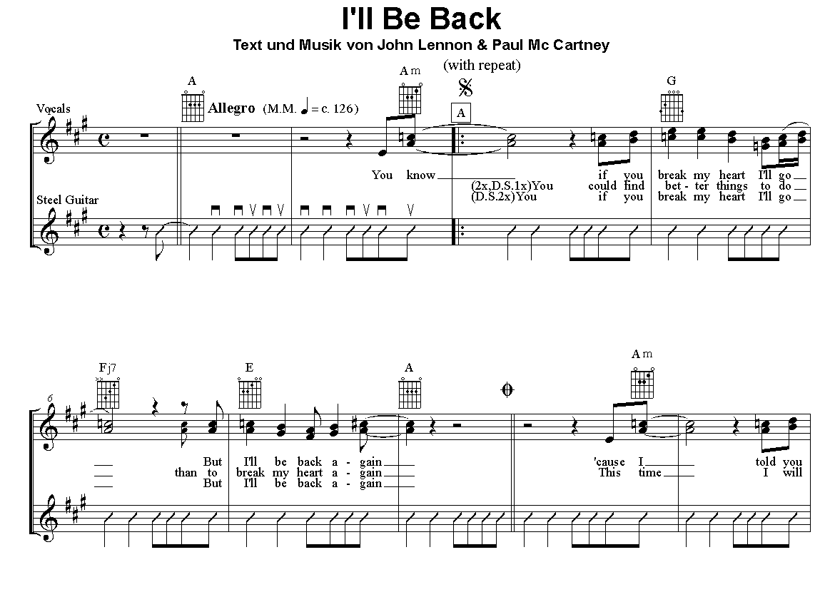 I'll Be Back – Vorschau